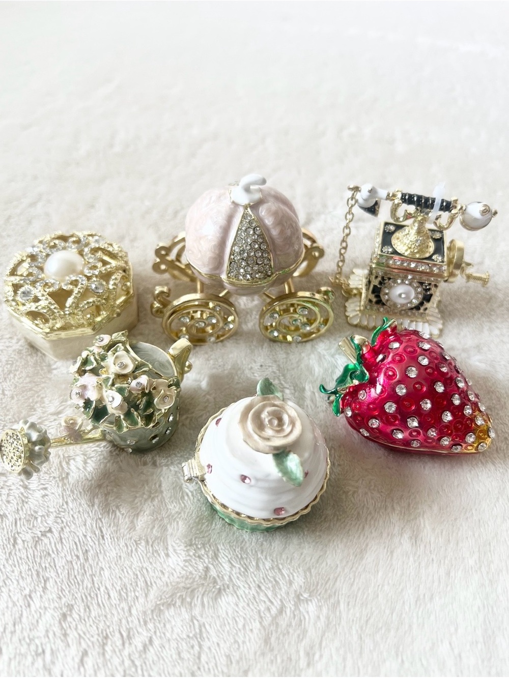 Assorted Jeweled Trinket Box Set